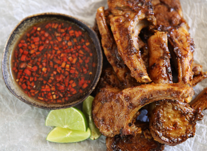 Sticky Asian lamb